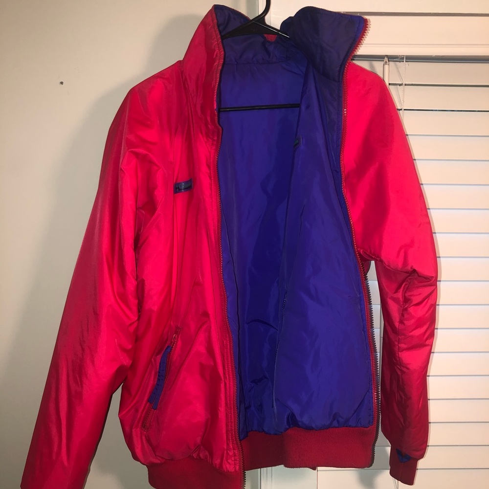 Vintage Columbia Jacket Reversible Red/Purple